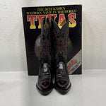 NEW Men Dark Brown Texas Brand Cowboy Boot. Size 8D. 2-10.