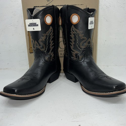 New Women’s Black Smoky Mountain Cowboy Boots. 3242 Y 6 R. 20-70