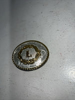 New Women’s Montana Silversmiths Good Silver “L” Belt Buckle. 5000L A-102