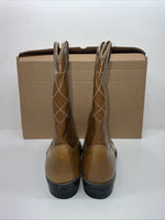 New Men’s Brown Justin Cowboy Boots. L 7042 11.5 11 1/2 D. 9-38