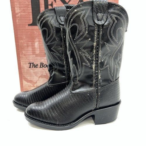 New Children’s Black Texas Brand Cowboy Boots. C105 11 D. 24-67