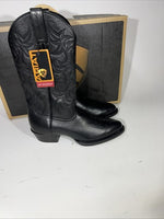 New Men’s Tall Western Boots. Black Deertan Boot. Size 9 1/2. 7-6
