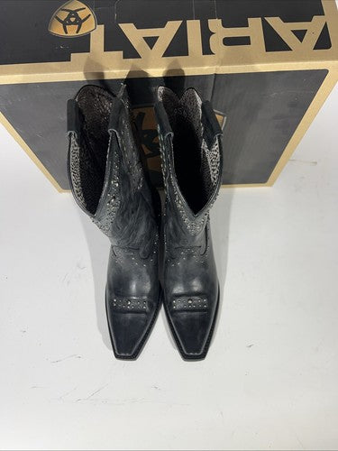 New Women’s Western Boots. Black Color Boot With Rhinestones. Size 8.5. 16-5