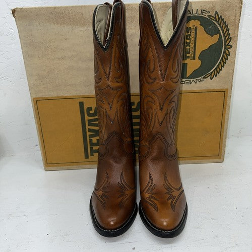 New Women’s Brown Texas Brand Cowboy Boots. L 144. 6 M. 20-69
