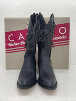 New Women’s Navy With Fringe Capezio Cowboy Boots. L 692 8.5 8 1/2 M. 16-85