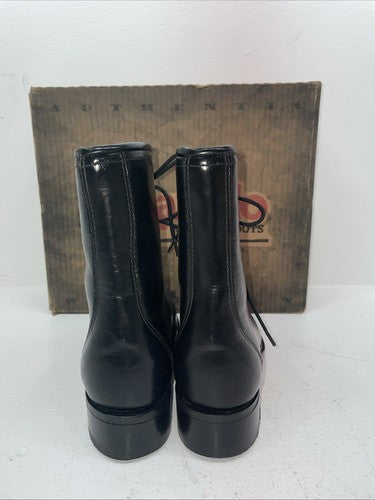New Women’s Black Lace Up Laredo Cowboy Boots. 28-120 7.5 7 1/2 M. 16-40