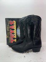 New Men’s Black Texas Brand Cowboy Boots. 5100 11 D. 9-15