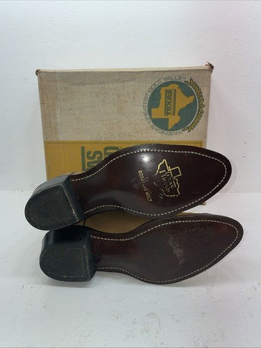 New Men’s Brown Texas Brand Cowboy Boots. 6544 11.5 11 1/2 D. 9-69