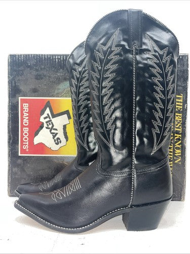 New Women’s Black Texas Brand Cowboy Boots. 4800 8.5 8 1/2 M. 16-107