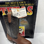 NEW Men’s Brown / Black Texas  Brand Western Boot Size 7.5. 2-1.