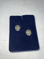 New Women’s Montana Silversmiths Gold Black Silver Star Oval Earrings. A-48