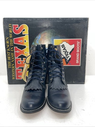 New Women’s Navy Texas Brand Cowboy Boots. 4445 8 M. 16-15