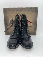 New Women’s Black Lace Up Laredo Cowboy Boots. 28-120 7.5 7 1/2 M. 16-40
