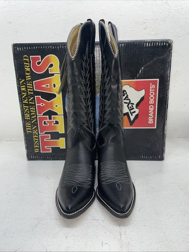 New Women’s Black Texas Brand Cowboy Boots. 4800 7 M. 18-135