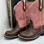 New Pink And Brown Ariat Boots Women’s Size 7B        18-2