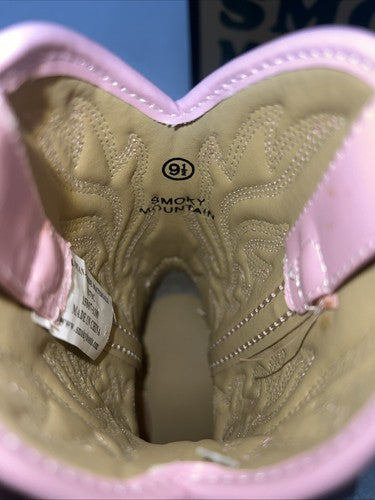 New Children’s Pink Smoky Mountain Cowboy Boots. 1058JC. 9.5 9 1/2 24-26