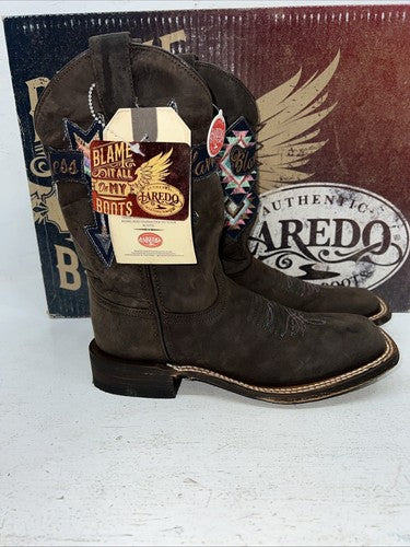 New Women’s Brown Laredo Cowboy Boots. 3134 7.5 7 1/2 M. 17-86