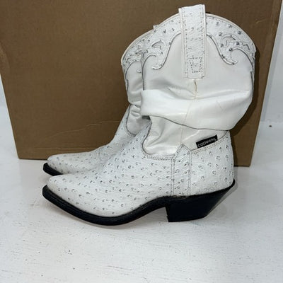 New Women’s White Capezio Short Cowboy Boots. SL437 5.5 5 1/2 M. 20-21