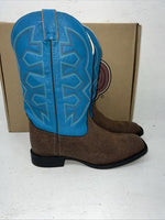 New Women’s Brown And Blue Nocona Cowboy Boots. NK5050  6 D. 20-134