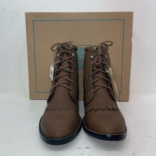New Women’s Brown Lace Up Smoky Mountain Cowboy Boots. 6040 L 9.5 9 1/2. 15-143