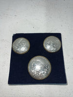 New Women’s Montana Silversmiths Silver Gold Button Cover And Earrings. A-70