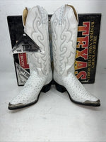New Women’s White Texas Brand Cowboy Boots. 4207 6.5 6 1/2 M. 19-117