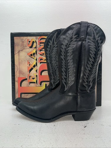 New Women’s Black Texas Brand Cowboy Boots. 4870 8.5 8 1/2 M. 15-72