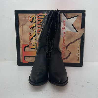 New Women’s Black Texas Brand Cowboy Boots. 4870 9.5 9 1/2 M. 16-132