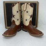 New Children’s Brown DBL Barrel Cowboy Boots. 10.5 10 1/2 D. 24-57