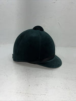 New Women’s Green Equestrian English Riding Helmet. A 264 6 7/8. 12-96