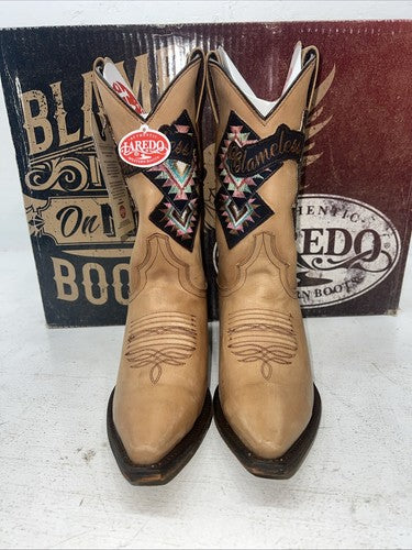 New Women’s Brown Laredo Cowboy Boots. 3122 7.5 7 1/2 M. 17-67