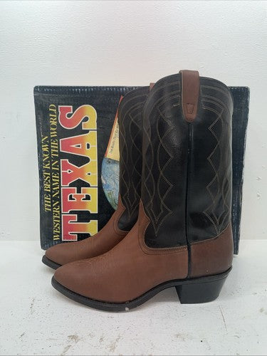 New Men’s Brown Texas Brand Cowboy Boots. 5101 11 D. 8-16