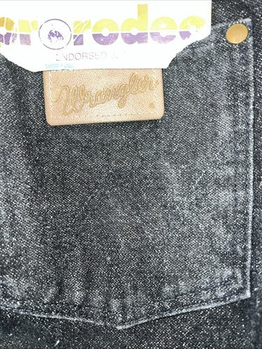 New Boys Black Wrangler Pro Rodeo Cowboy Cut Jeans. 9/32 C-15
