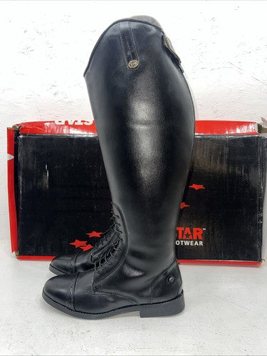 New Women’s Black EQUISTAR English Riding Boots. 467522 9.5 9 1/2 W. 12-121