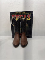 NEW Men’s Brown / Black Texas  Brand Western Boot Size 7.5. 2-1.