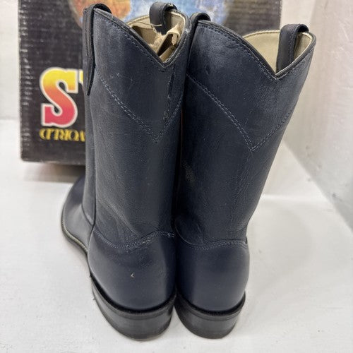 NEW navy Blue Western Boot Texas Brand. Size 4.5D. #1-6