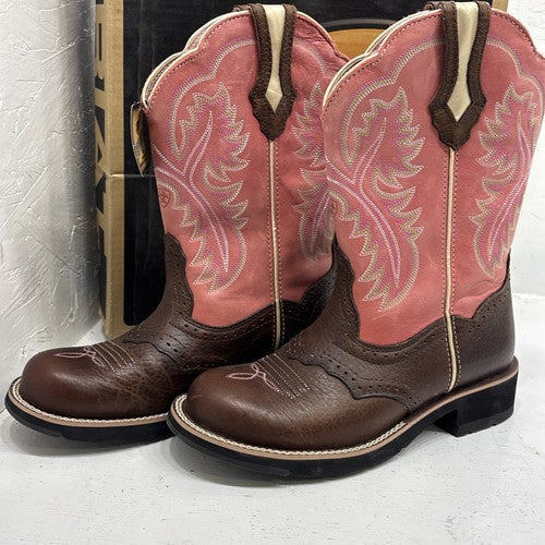 New Pink And Brown Ariat Boots Women’s Size 7B        18-2