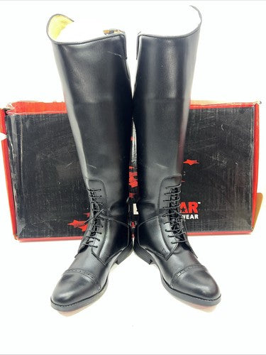 New Women’s Black EQUISTAR English Riding Boots. 467522 8 W. 12-7