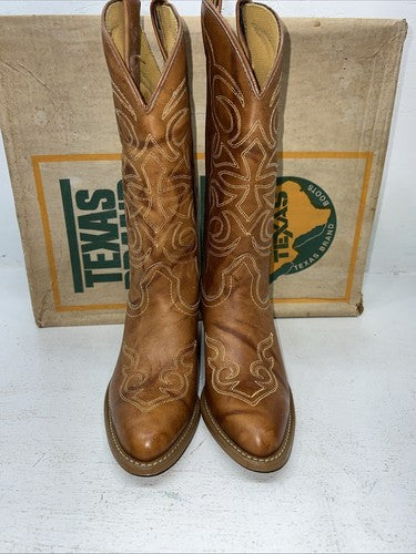 New Women’s Brown Texas Brand Cowboy Boots. L 244 6.5 6 1/2 M. 19-115