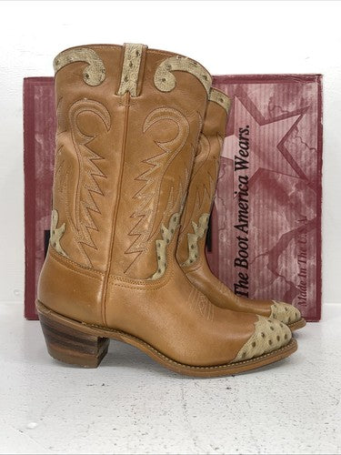 New Women’s Brown Texas Brand Cowboy Boots. L 192 8.5 8 1/2 M. 15-10