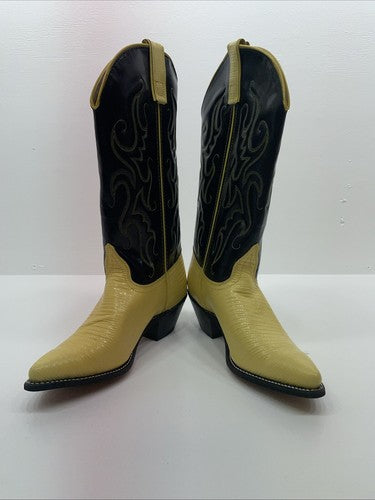 New Women’s Yellow Texas Brand Cowboy Boots. L 199101 7.5 7 1/2 M. 17-99