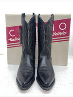 New Women’s Black Capezio Cowboy Boots. L 550 7.5 7 1/2 M. 17-22