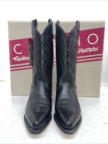 New Women’s Black Capezio Cowboy Boots. L 550 7.5 7 1/2 M. 17-22
