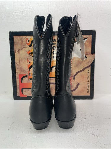 New Women’s Black Texas Brand Cowboy Boots. 4870 10 M. 15-118