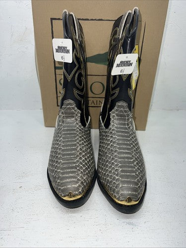 New women’s Black Snakeskin Cowboy Boots. 1042J 6.5 6 1/2. 19-62