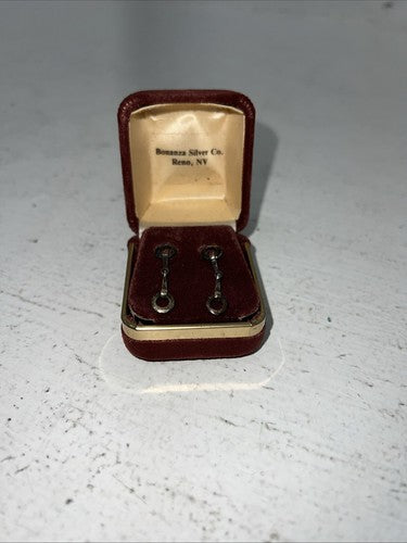 New Women’s Bonanza Silver Snaffle Bit Earrings. F-23