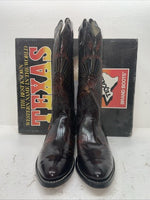 New Men’s Brown Texas Brand Cowboy Boots. 7673 12 D. 8-11