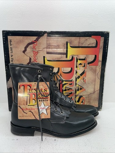 New Women’s Gray Lace Up Texas Brand Cowboy Boots. 4442 9 M. 15-25