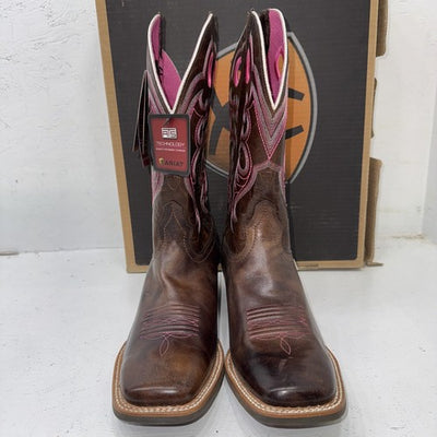 NEW womens Ariat Western Crossfire Brown  Boot, Style 10008758. 11B. 16-126