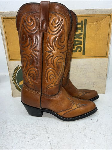 New Women’s Brown Texas Brand Cowboy Boots. L 144 7.5 7 1/2 M. 17-14